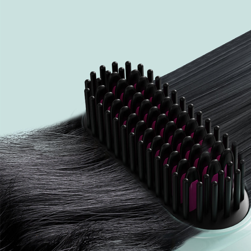 Mini Ionic Hair Straightener Comb – Fast Heat, 230°C Precision Styling
