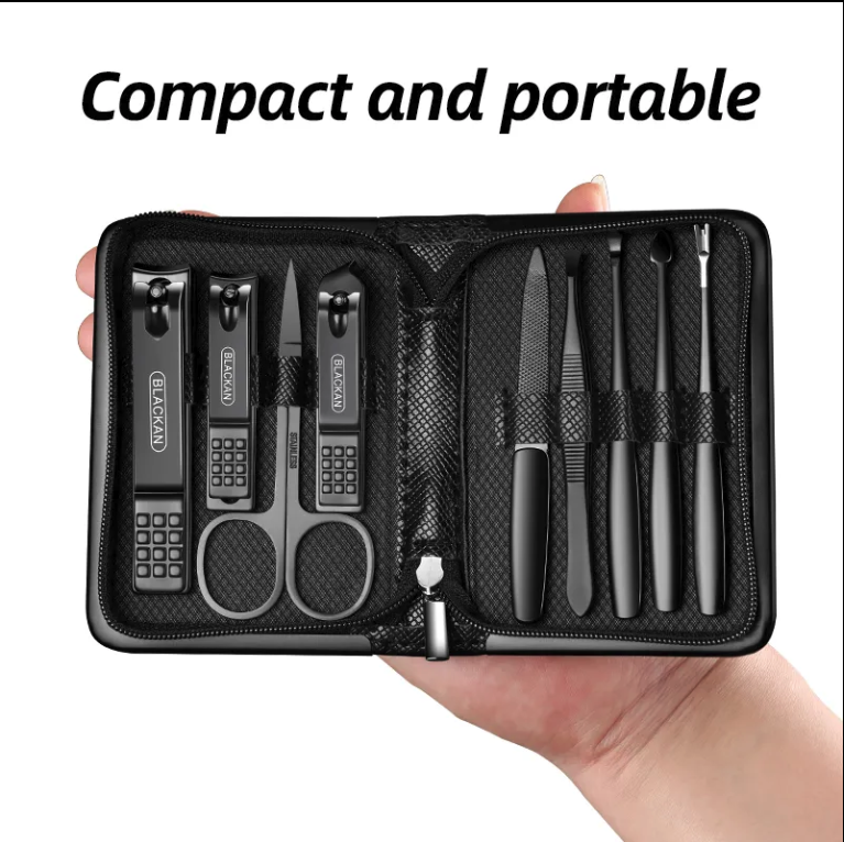 Premium 7-Piece Portable Manicure Kit – Travel-Friendly Nail Grooming Set